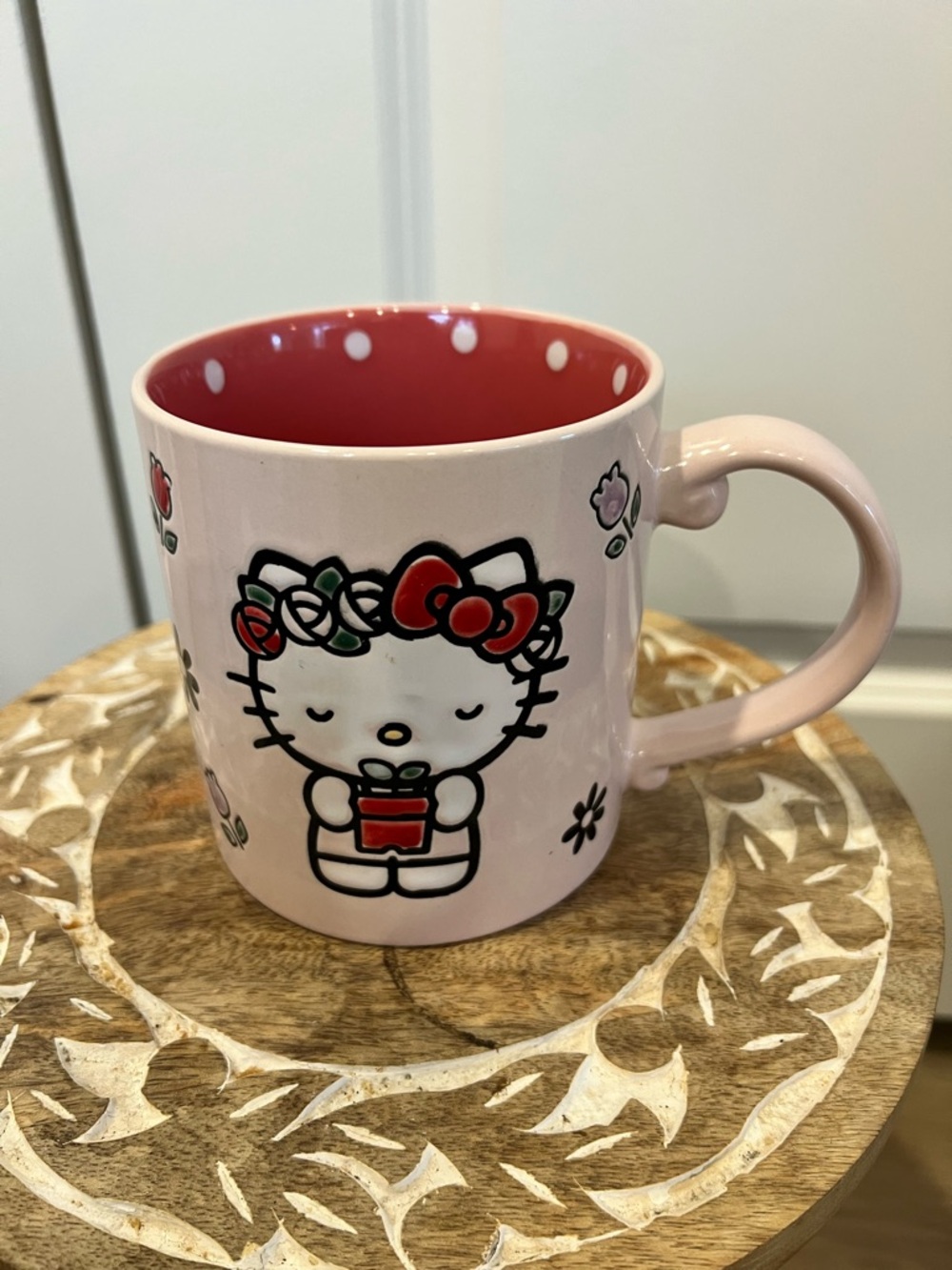 Hello Kitty Pink and Red Ceramic Mug